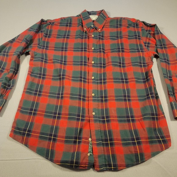 Vintage Gitman Bros Shirt Mens Plaid Button Down Long Sleeve Size Large USA Made - Picture 1 of 12